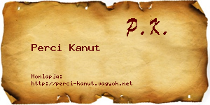 Perci Kanut névjegykártya
